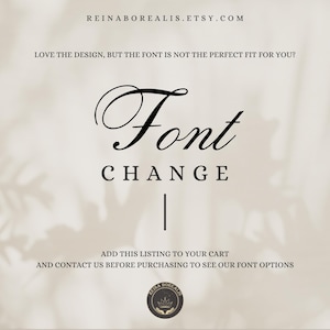 Custom order  - FONT CHANGE -