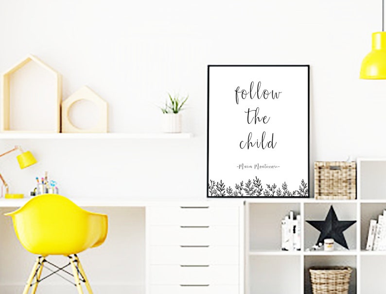 follow the child printable maria montessori quotes etsy