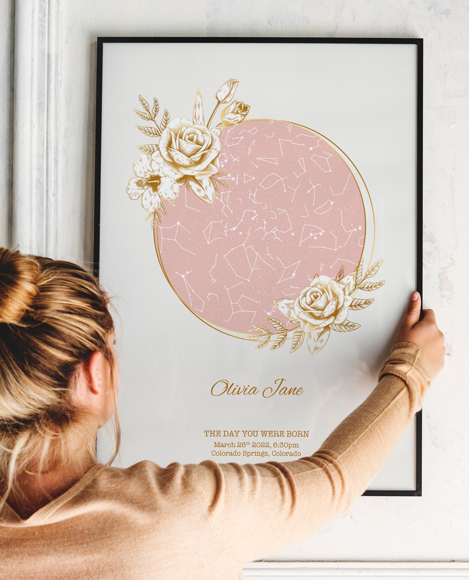 The Day YOU WERE BORN Custom Star Map, Wedding Anniversary, Map of the ...