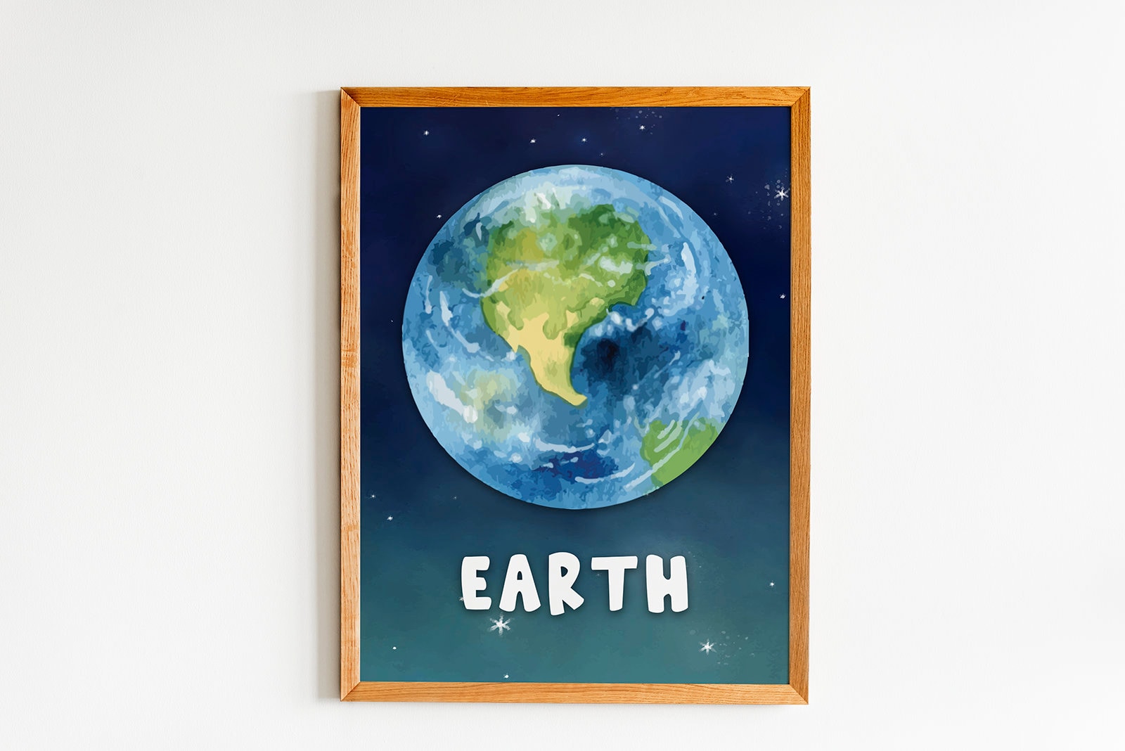 Watercolor SOLAR SYSTEM PLANETS Set of 10 Prints, Printable Wall Art ...