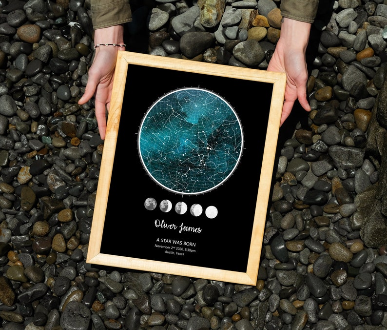 The custom and personalizable Star map, makes a perfect and unique Birthday gift, Anniversary gift, Engagement gift, Wedding gift for the couple, Christmas gift for wife/husband/her/him, Valentines gift for a girlfriend or boyfriend, memorial gift.
memorial star map for loved one
celebration of life star chart
personalized remembrance night sky
stars the night you were born print
unique sympathy memorial print
special date keepsake
the day heaven gained an angel star map