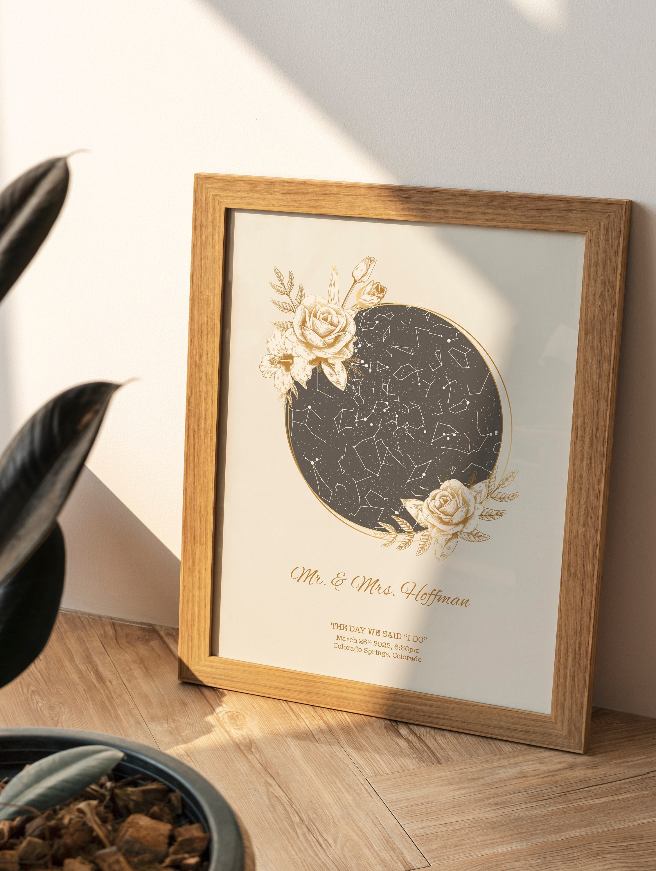 The Day YOU WERE BORN Custom Star Map, Wedding Anniversary, Map of the ...