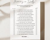 Who Said It Mommy or Daddy, Minimalist Baby Shower Game, Gender Neutral,  Edit in CANVA Template, Printable, Instant Download #030BAG03