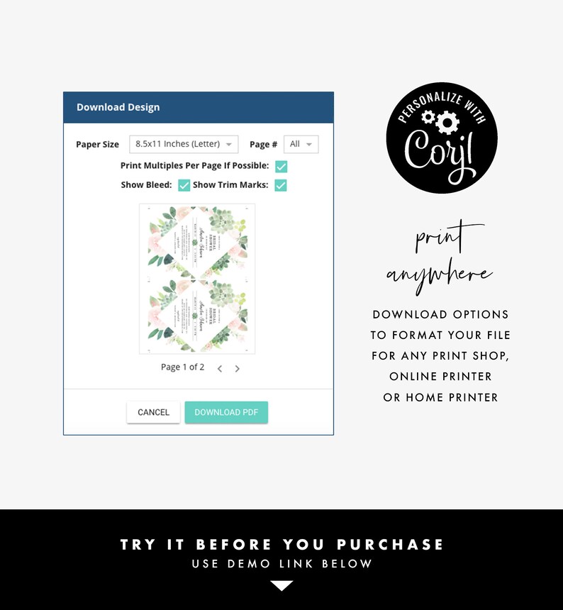 INSTANT DOWNLOAD #002M-A Baby Shower Gift Personalized Gift Family Name Print Baby Name Art Navy Floral A Monogram 1st Anniversary