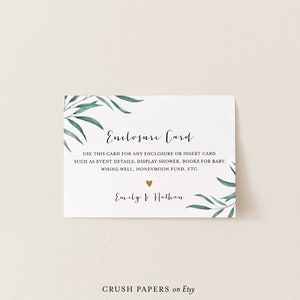 Modelo de cartão de cerco de vegetação, detalhes do casamento, inserção de chá de panela, detalhes, solicitação de livro, chuveiro de exibição, DOWNLOAD INSTANTÂNEO #007-205EC