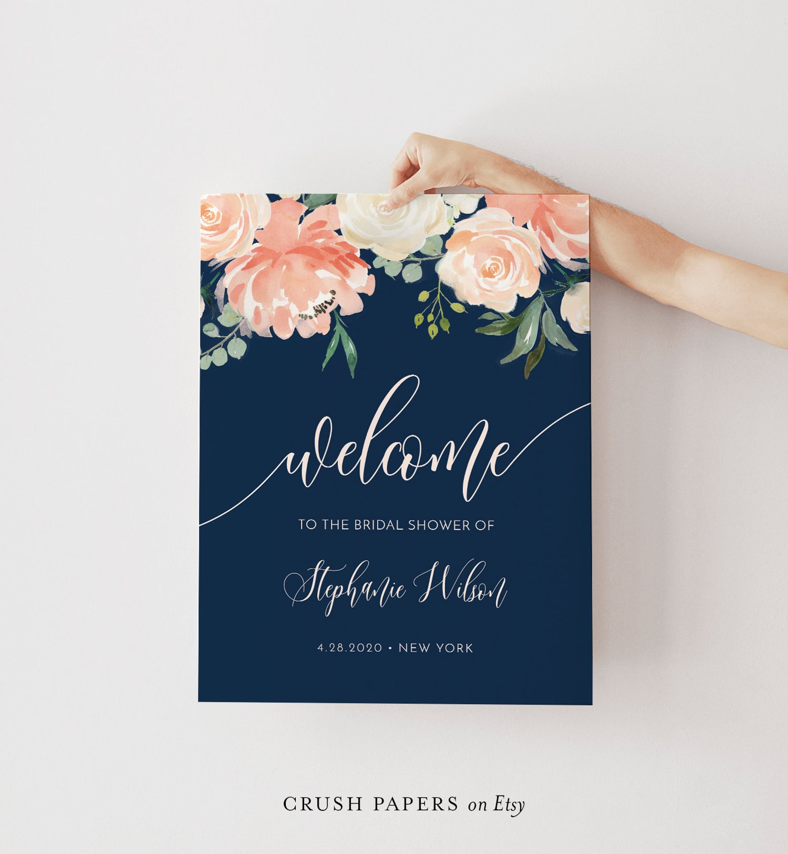 Wedding Welcome Sign Template Boho Bridal Shower Baby - Etsy