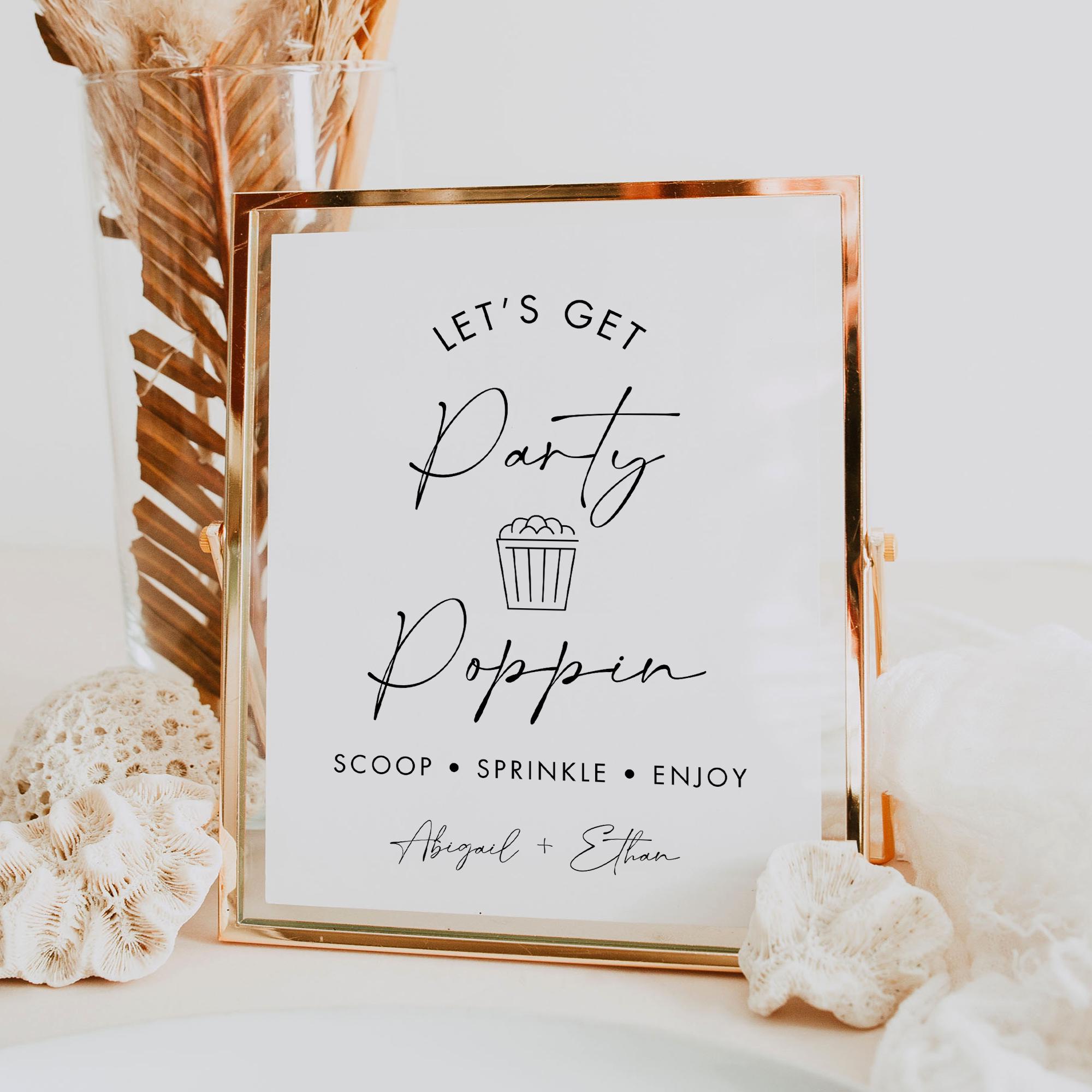 Lets Get This Party Poppin Sign - Etsy