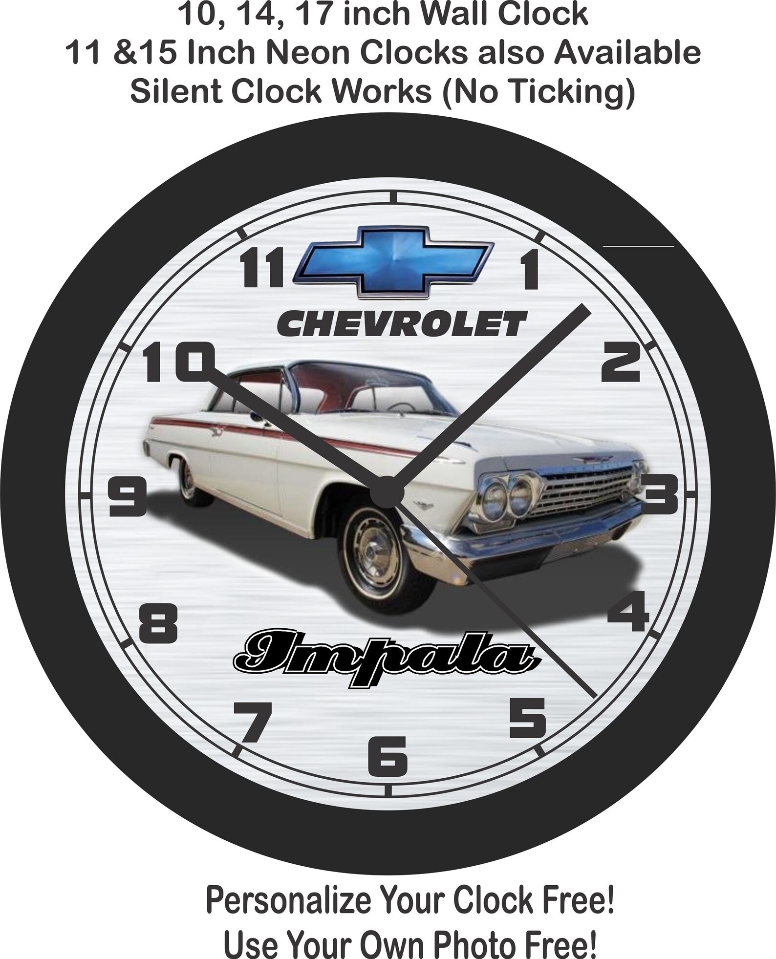 1962 Chevrolet Impala Wall Clockfree US Ship Etsy