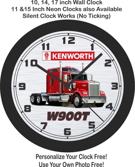 Kenworth W900T SemiTruck Wall ClockFree US ShipPersonalize Etsy