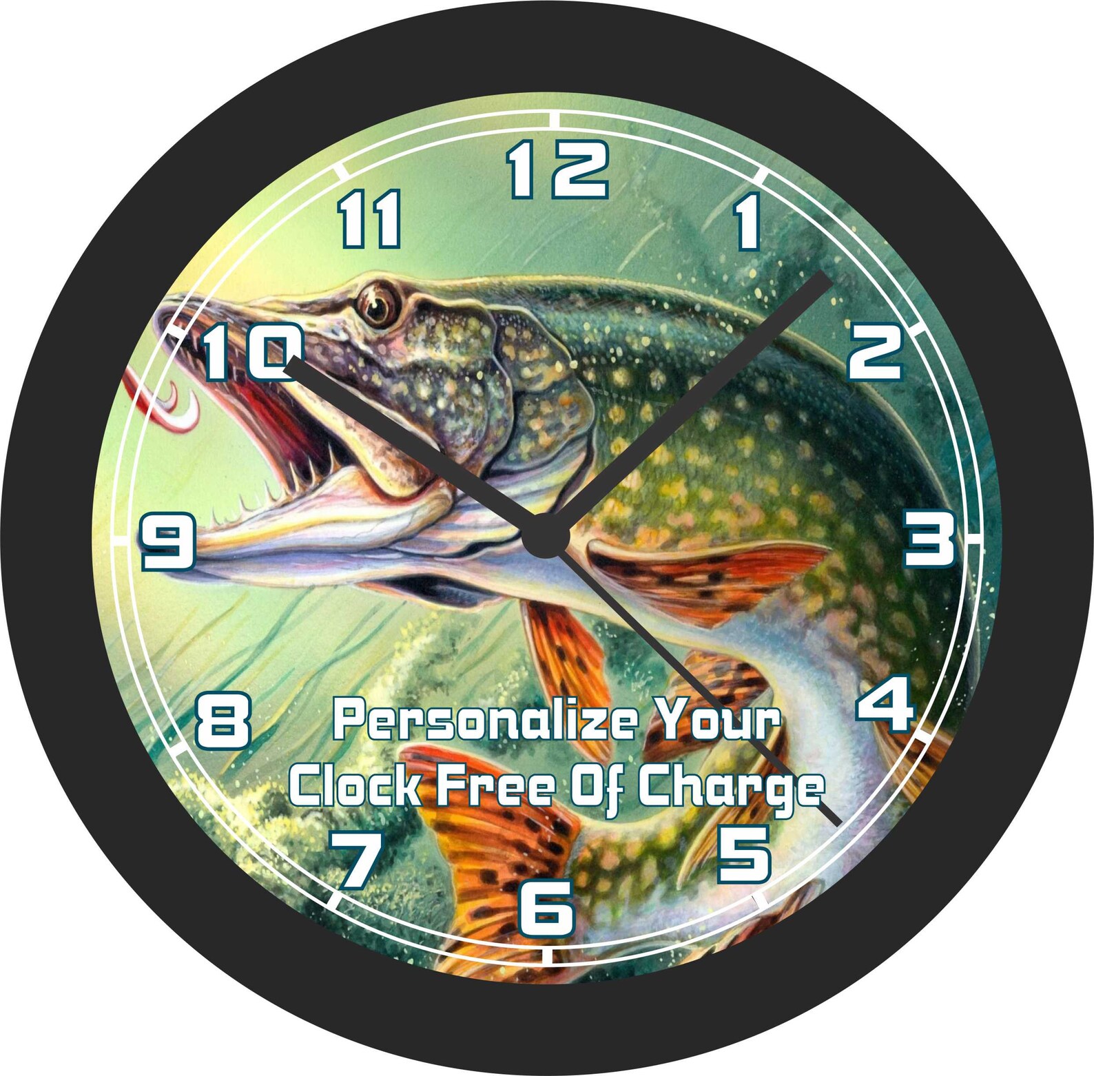 Tropical Fish in Action Wall Clockpersonalize Your Clock Free Etsy