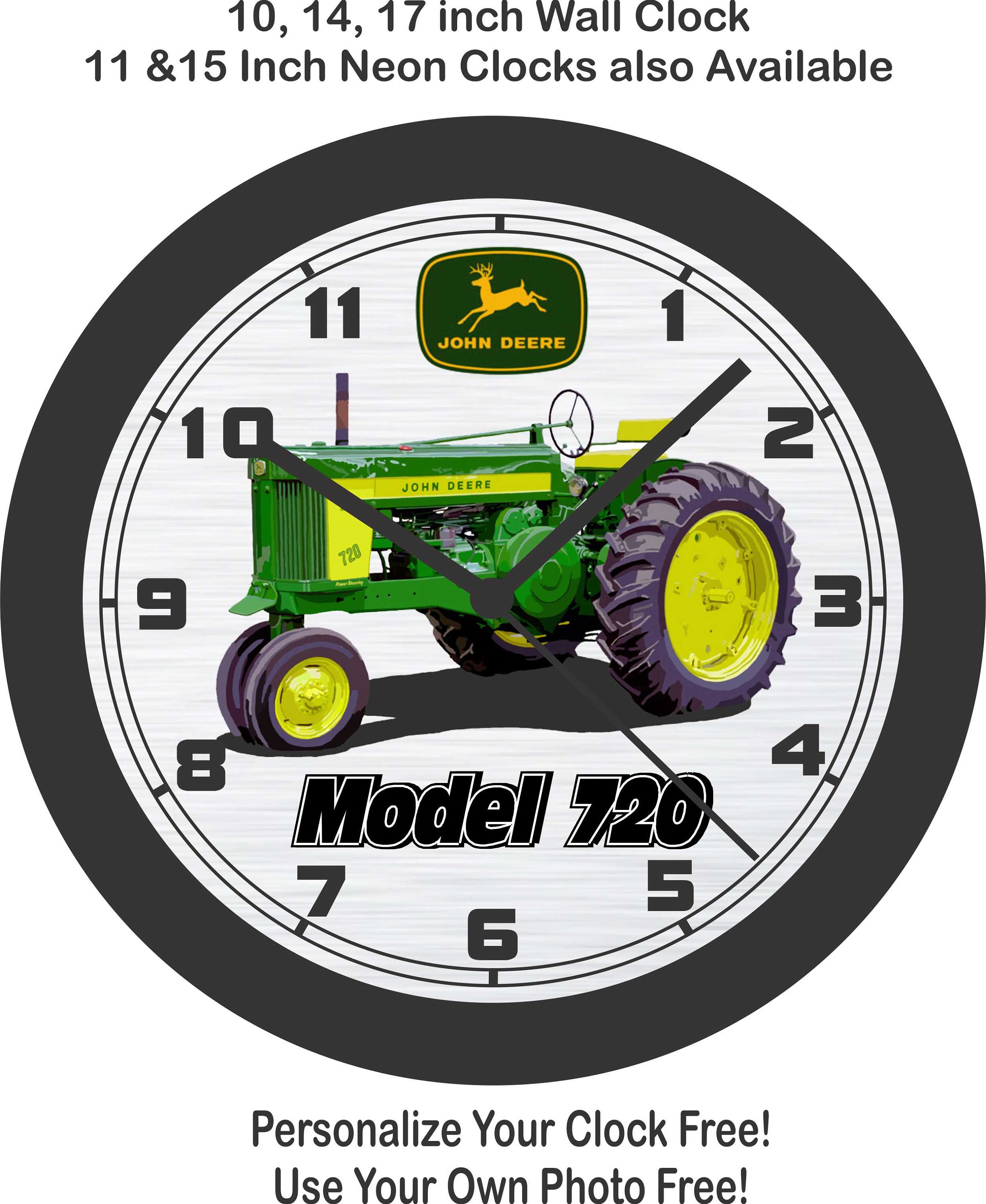 John Deere Model 720 Tractor Wall Clock Free Us Ship Farmall Etsy