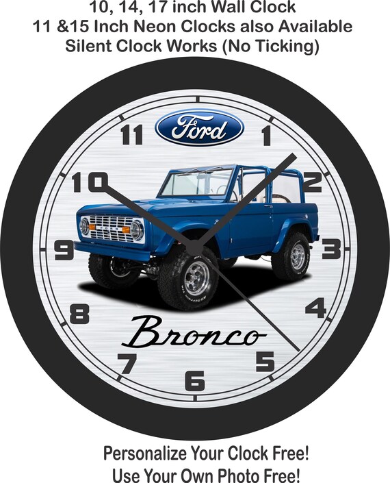 1974 Ford Bronco Wall ClockFree US Ship Etsy