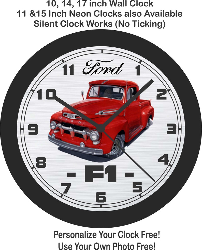 1951-1952 Ford F1 Pickup Truck Wall Clock-Free US Ship-F-100
