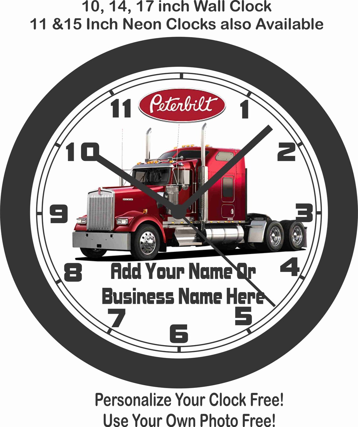 Peterbilt 379 SemiTruck Wall ClockFree US ShipAdd business Etsy