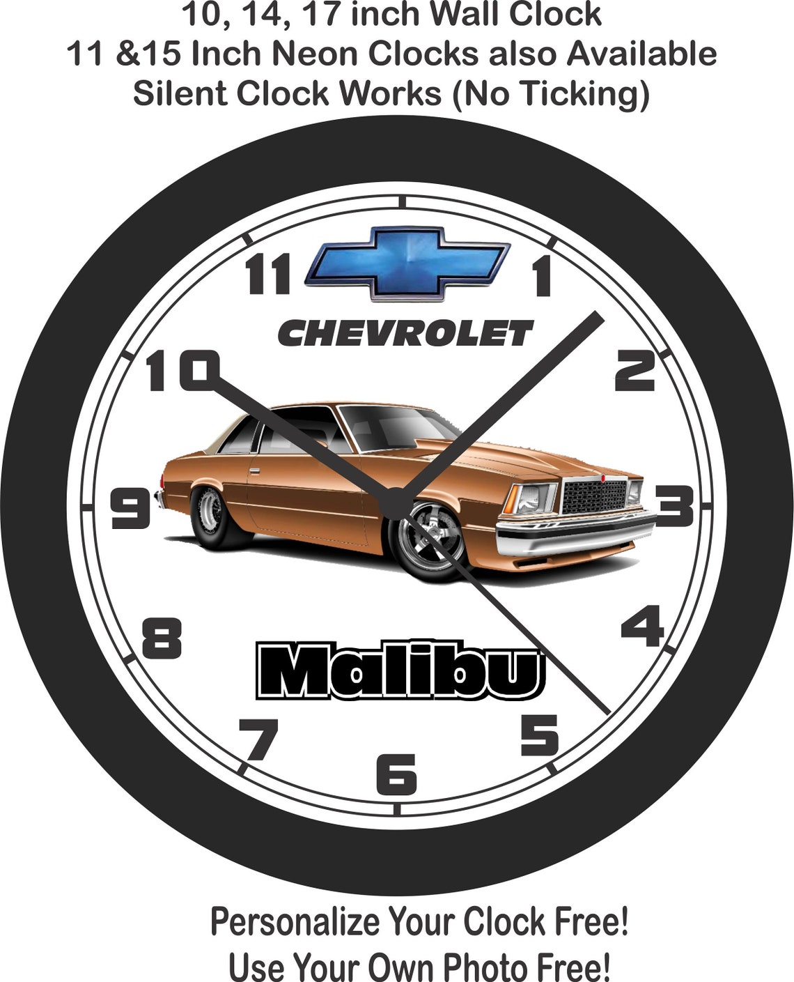 1978 Chevrolet Malibu Wall ClockFree US ShipChoose 1 of 2 Etsy