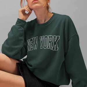 New York Sweatshirt New York Crewneck New York City Sweatshirt Vintage Crewneck Vintage Sweatshirt Oversized Sweatshirt Aesthetic Alt Etsy