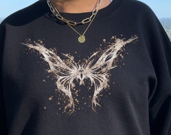 Fairy Grunge Fairycore Clothing Goth Clothes Grunge Clothes Emo Clothing Dark Cottagecore Plus Size Goth y2k Sweatshirt Gothic Clothes