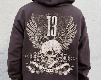 Goth Hoodie Brown Hoodie Skull Hoodie Gothic Hoodie Skeleton Hoodie Plus Size Goth Oversized Vintage Y2k Hoodie Romantic Soft Goth Grunge