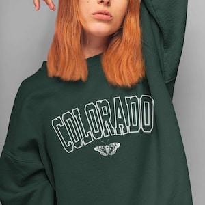 Colorado Sweatshirt Colorado Shirt Colorado tshirt Butterfly Sweatshirt Vintage Sweatshirt Crewneck Sweatshirt Colorado State Sweatshirts