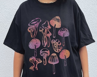 Camisa de setas Seta Psicodélica Seta Mágica Alucinógena Indie Cottagecore Ropa estética Alt Camiseta de gran tamaño Pastel Goth Trippy Shirt