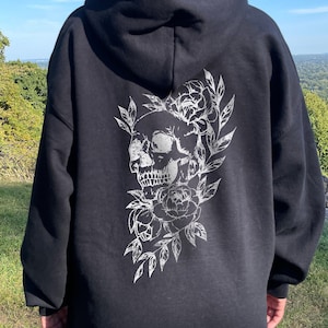 Goth Hoodie Skeleton Hoodie Skull Hoodie Plus Size Goth Gothic Hoodie Y2k Hoodie Romantic Soft Goth Clothes Grunge Hoodie Gothic Clothes