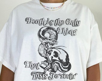 Oversized Goth Skeleton Skull Shirt Goth Clothes Downtown Girl Clothes  Alt Grunge Clothing Y2k Oversized Shirt Graphic Tee Gothic Clothing
