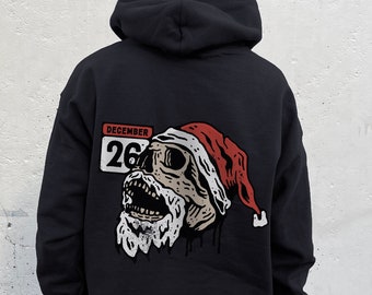 Goth Hoodie męska bluza z kapturem świąteczna bluza z kapturem graficzna czarna bluza z kapturem bluza z kapturem czaszka szkielet bluza z kapturem alternatywna punkowa grunge gotycka odzież