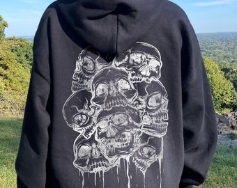 Goth Hoodie Skeleton Hoodie Skull Hoodie Plus Size Goth Gothic Hoodie Y2k Hoodie Goth Clothes Grunge Hoodie Edgy Hoodie Gothic Clothes