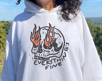 Sudadera con capucha gótica de gran tamaño Sudadera con capucha de calavera Sudadera con capucha de esqueleto Punk Downtown Girl Ropa estética Ropa gótica Alt Grunge Ropa gótica