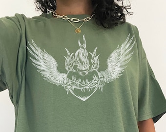 Gothic Clothes Fairy Grunge Fairycore Emo Clothes Goth Clothes Angelcore Shirt Plus Size Goth Y2k Oversized Shirt Y2k Fashion Punk Clothes
