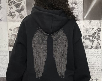 Y2k Hoodie Goth Hoodie Grunge Hoodie Alt Hoodie Plus Size Goth Streetwear Hoodie Gothic Hoodie Goth Clothes Edgy Hoodie Gothic Clothes