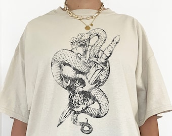 y2k Graphic Tee Grunge Clothing Gothic Clothes Oversized Graphic Tee Goth Clothing Emo Clothes Plus Size Goth Goth Top Grunge Clothes
