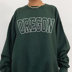 Bluza Oregon Estetyczna Indie Vintage Okrągły dekolt College Okrągły dekolt Oversized Okrągły dekolt College Bluza Oregon State Portland Oregon