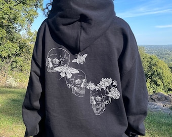 Goth Hoodie Skull Hoodie Gothic Hoodie Grunge Hoodie Skeleton Hoodie Plus Size Goth Y2k Hoodie Goth Clothes Vangy Hoodie Gothic Clothes