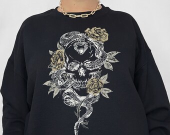 Fairy Grunge Crewneck Sweatshirt Fairycore Clothing Fairy Core Oversized Sweatshirt Cottagecore Sweater Goblincore Clothing Goth Clothes