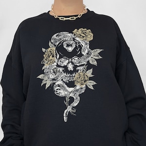 Fairy Grunge Crewneck Sweatshirt Fairycore Clothing Fairy Core Oversized Sweatshirt Cottagecore Sweater Goblincore Clothing Goth Clothes