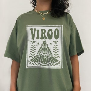 Virgo Shirt Zodiac tee Virgo Birthday Gift Astrology Clothing Trendy Vintage Oversized tshirt Indie Cothes Aesthetic Alt Clothing Tarot Card