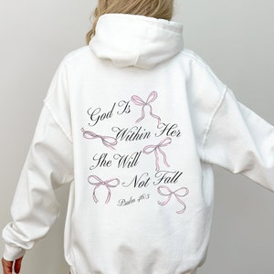 Christian Hoodie Jesus Hoodie Aesthetic Preppy Christian Merch Coquette Hoodie Womens Faith Hoodie Jesus Apparel Christian Sweatshirt