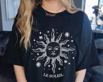 Boho Sun and Moon Shirt Celestial Shirt Moon Shirt Celestial Top Sun camiseta Midnight Sun Moon camiseta Aesthetic Shirt Oversized t shirt
