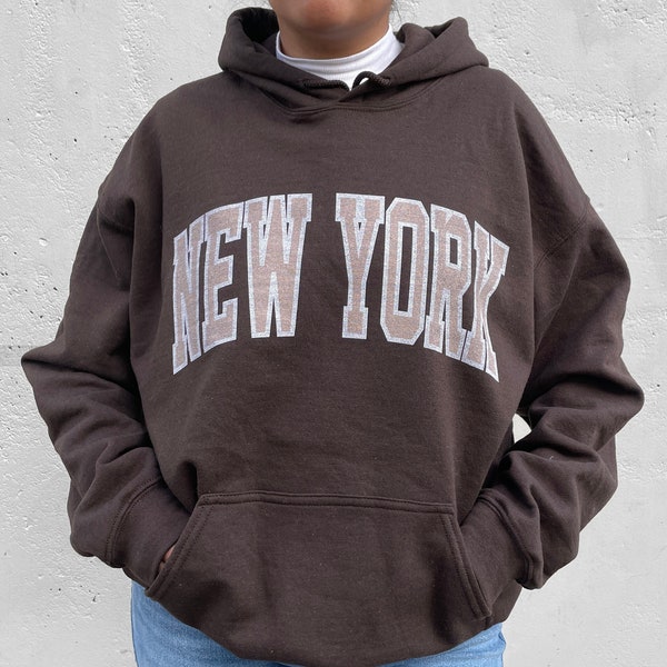 Downtown Girl Aesthetic New York Sweatshirt Trendy Hoodies Clean Girl Aesthetic Oversized Vanilla Girl Cute Hoodie Vintage Sweatshirt