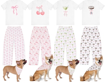 Coquette Pajamas Pink Bow Pajamas Cute Pajamas Coquette Clothing Balletcore Personalized Pajamas Set Bridesmaid Pajamas Gift For Her