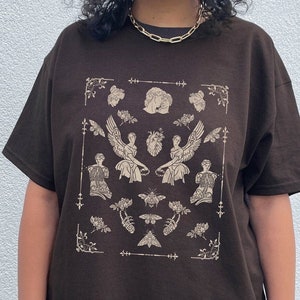Dark Academia Clothing Light Academia Angel Shirt Aesthetic Edgy Tee Romantic Literary Bookish Literature Oversized tshirt Alt Indie Clothes