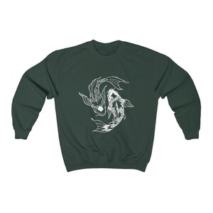 Koi Fisch Shirt Aesthetic Japanese Streetwear Indie Kleidung Vintage Oversized Crewneck Sweatshirt Alt Grunge Edgy Mall Goth Kleidung Y2K Bild 6
