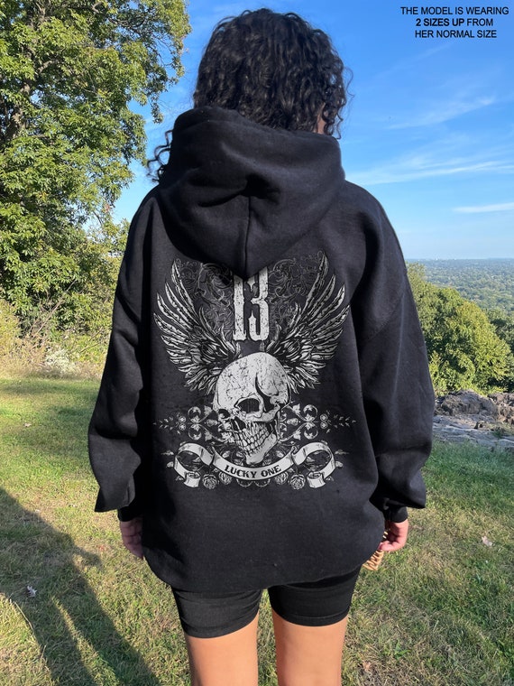 Goth Hoodie Skeleton Hoodie Y2k Hoodie Skull Hoodie Edgy Emo Punk