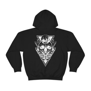 Goth Hoodie Skeleton Hoodie Grunge Hoodie Gothic Clothes Skull Hoodie Plus Size Goth Gothic Hoodie Y2k Hoodie Goth Clothes Edgy Hoodie image 5