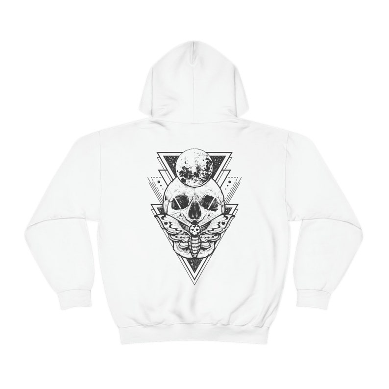 Goth Hoodie Skeleton Hoodie Grunge Hoodie Gothic Clothes Skull Hoodie Plus Size Goth Gothic Hoodie Y2k Hoodie Goth Clothes Edgy Hoodie image 7