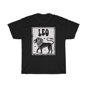 Leo Shirt Zodiac tee Leo Birthday Gift Astrology Clothing Trendy Vintage Oversized tshirt Indie Cothes Aesthetic Alt Clothing Tarot Card image 5