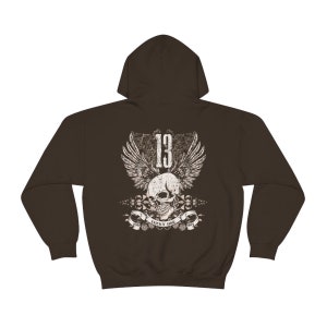 Goth Hoodie Brown Hoodie Skull Hoodie Gothic Hoodie Skeleton Hoodie Plus Size Goth Oversized Vintage Y2k Hoodie Romantic Soft Goth Grunge image 6