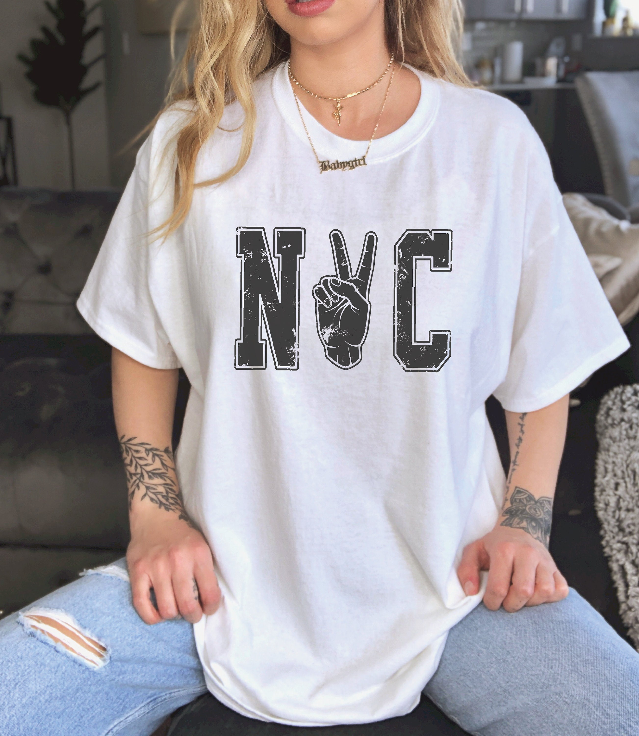 New York City Shirt New York t shirt Peace Sign Hand Shirt NYC | Etsy