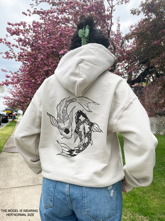 Koi Fish Shirt Japanese Hoodie Indie Clothing Vintage Oversized